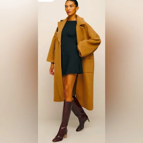 NWT Reformation Mayve Knit Dress black cotton small - Picture 2 of 10